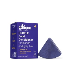 image:imageEthique CurlDefining Conditioner Bar with Shea Butter 212 oz  For thick curly hair plasticfree crueltyfree veganPurple Conditioner Bar